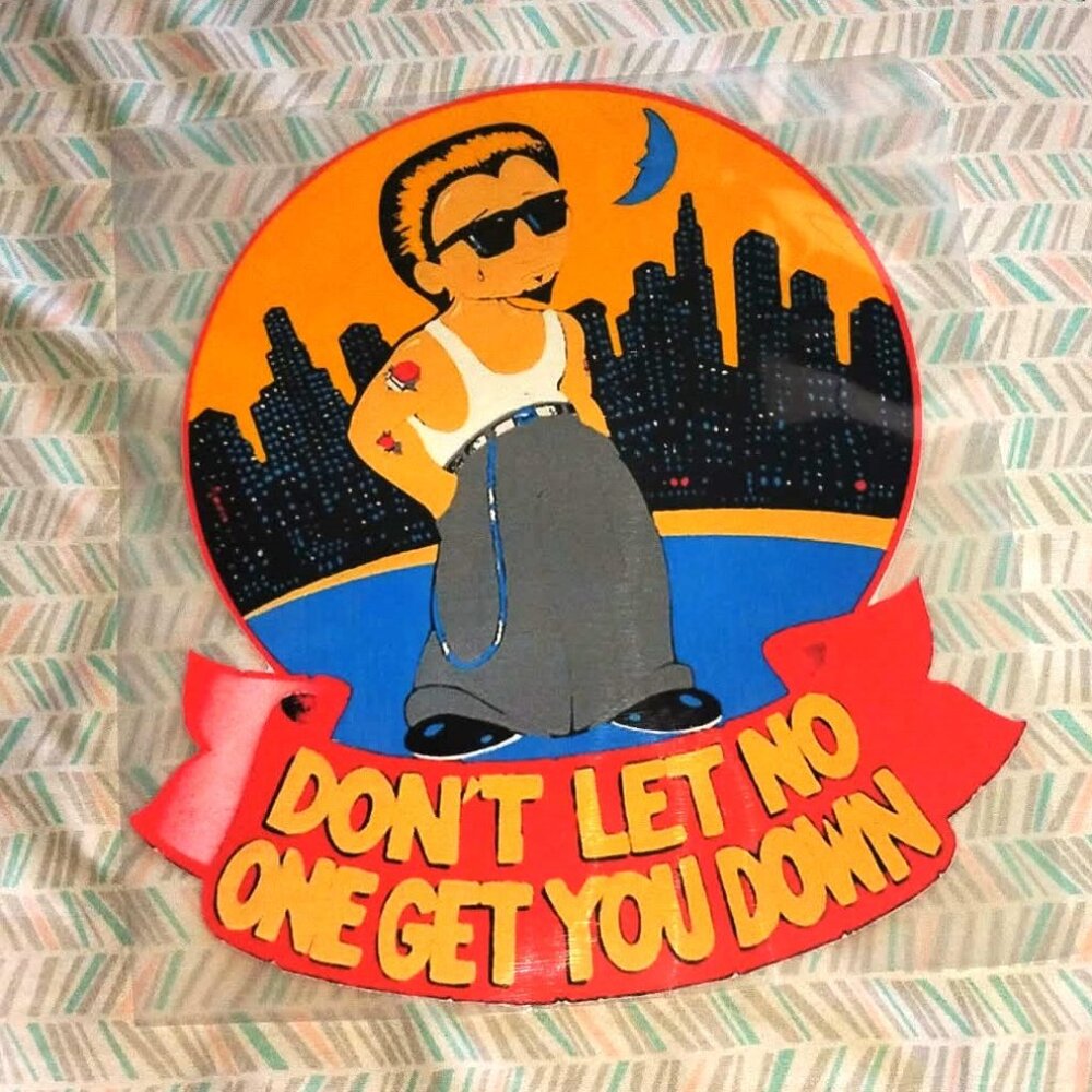 Vintage "Don't Let No One Get You Down" - IRON ON TRANSFER - Rare